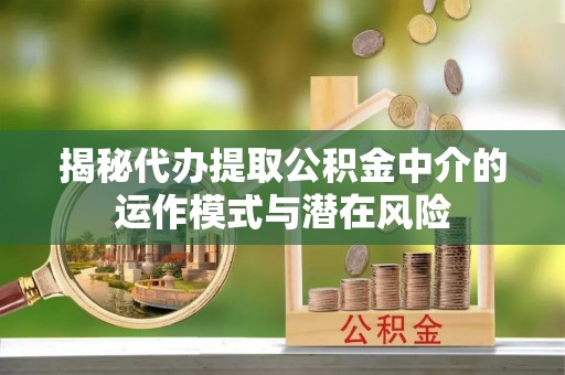 城东揭秘代办提取公积金中介的运作模式与潜在风险